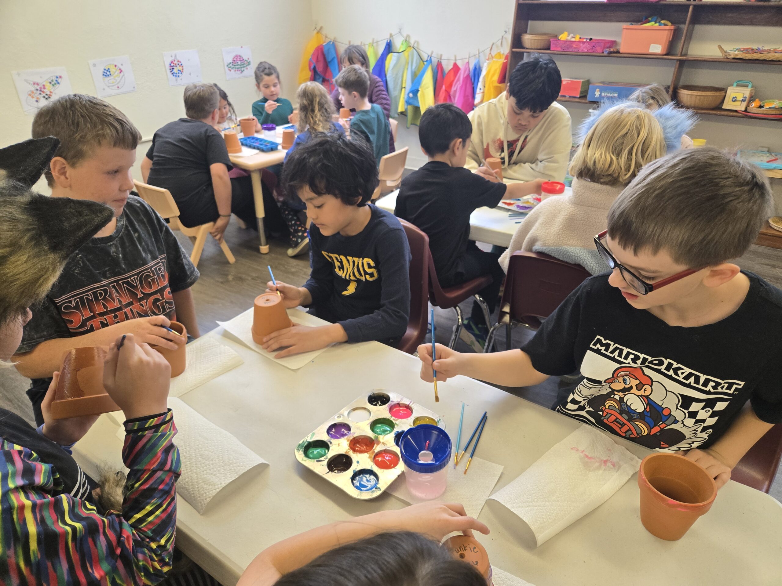 multi-age students engaging in activity